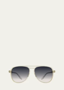 Barton PerreiraHartmann 55mm Acetate Aviator Sunglasses