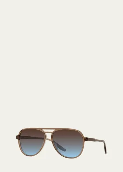 Barton PerreiraHartmann 55mm Acetate Aviator Sunglasses