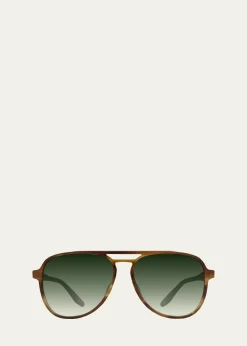 Barton PerreiraHartmann 55mm Acetate Aviator Sunglasses