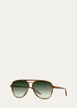 Barton PerreiraHartmann 55mm Acetate Aviator Sunglasses