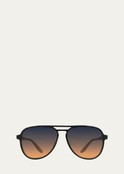Barton PerreiraHartmann 55mm Acetate Aviator Sunglasses