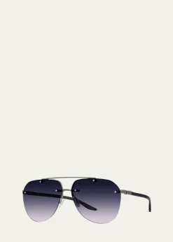 Barton PerreiraJean Metal & Zyl Aviator Sunglasses