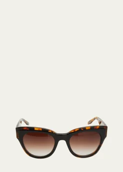 Barton PerreiraLioness Havana Acetate Cat-Eye Sunglasses