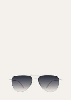 Barton PerreiraMcNair 55mm Titanium Aviator Sunglasses