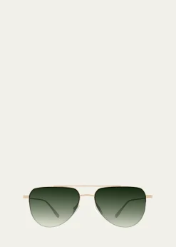 Barton Perreira McNair 55mm Titanium Aviator Sunglasses