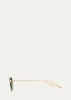 Barton Perreira McNair 55mm Titanium Aviator Sunglasses
