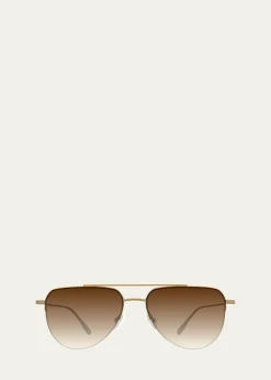 Barton Perreira McNair 55mm Titanium Aviator Sunglasses
