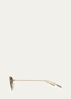 Barton Perreira McNair 55mm Titanium Aviator Sunglasses