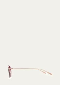 Barton PerreiraMcNair 55mm Titanium Aviator Sunglasses