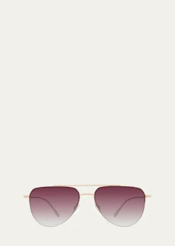 Barton PerreiraMcNair 55mm Titanium Aviator Sunglasses