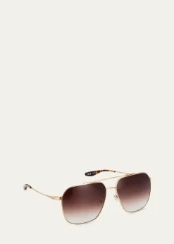 Barton PerreiraRizzo 58mm Titanium Navigator Sunglasses