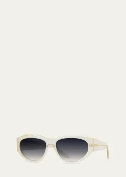 Barton PerreiraRobinson 56mm Acetate Oval Sunglasses