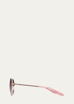 Barton PerreiraSully Aviator Titanium Sunglasses