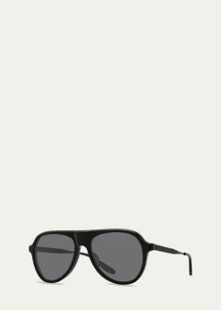 Barton Perreira007 Vedretta Acetate Aviator Sunglasses
