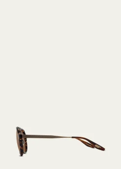 Barton Perreira007 Vedretta Acetate Aviator Sunglasses