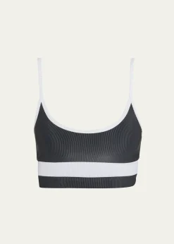 Beach RiotEva Ribbed Colorblock Swim Top