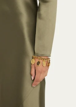 Ben-Amun24k Gold Plated Multicolor Chain Bracelet