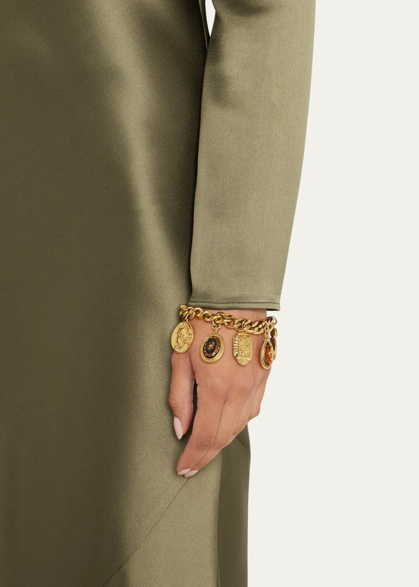 Ben-Amun24k Gold Plated Multicolor Chain Bracelet