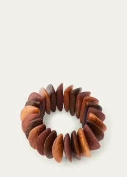 Ben-AmunStretch Two-Tone Wooden Bracelet