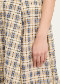 BERNADETTEKennedy Check Seersucker Midi Skirt