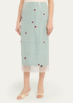 BERNADETTERoxane Lady Bug Layered Midi Skirt