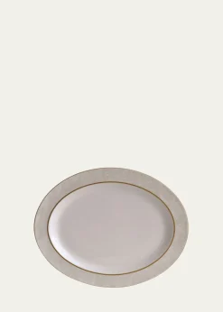 BernardaudSauvage White Oval Platter, 15"
