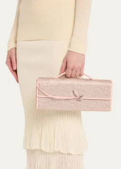 Bottega VenetaAndiamo Crystal Leather Clutch Bag