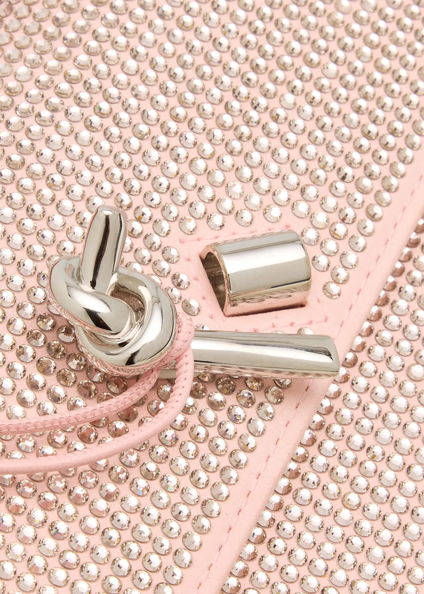Bottega VenetaAndiamo Crystal Leather Clutch Bag