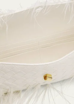 Bottega VenetaAndiamo Feather Leather Clutch Bag