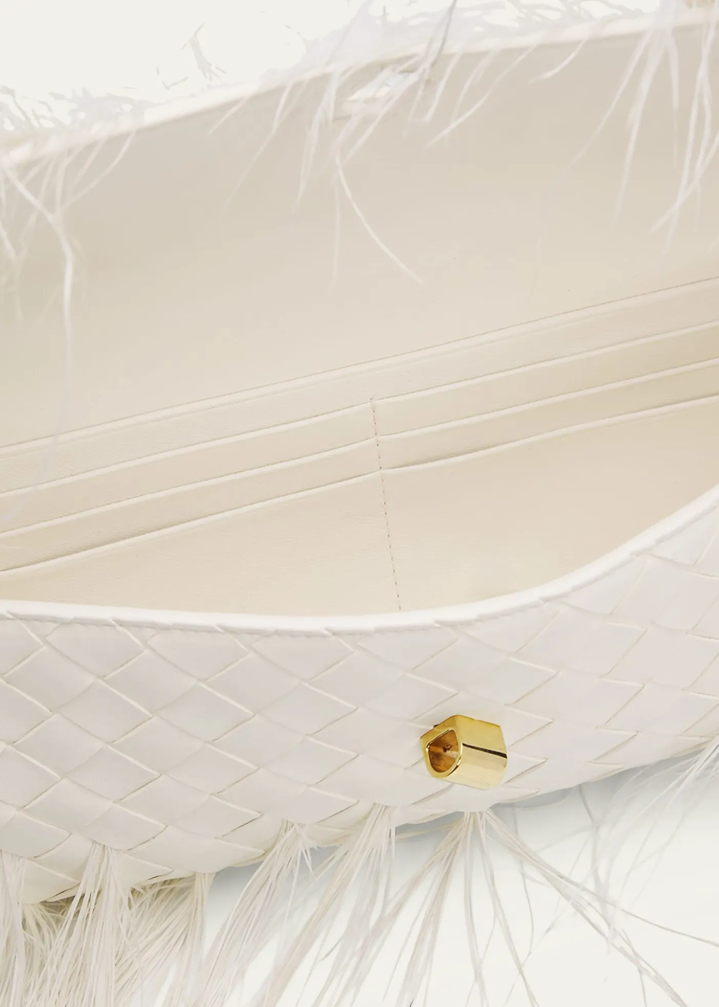 Bottega VenetaAndiamo Feather Leather Clutch Bag