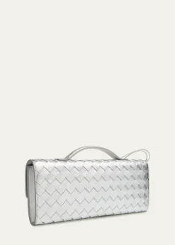 Bottega VenetaAndiamo Laminated Leather Clutch Bag