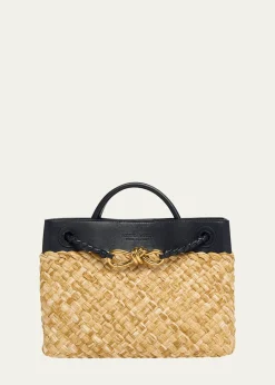 Bottega VenetaAndiamo Small Raffia Crossbody Bag