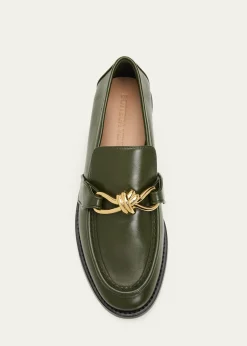 Bottega VenetaAstaire Metal-Knot Leather Loafers