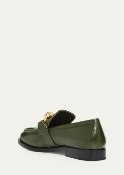 Bottega VenetaAstaire Metal-Knot Leather Loafers