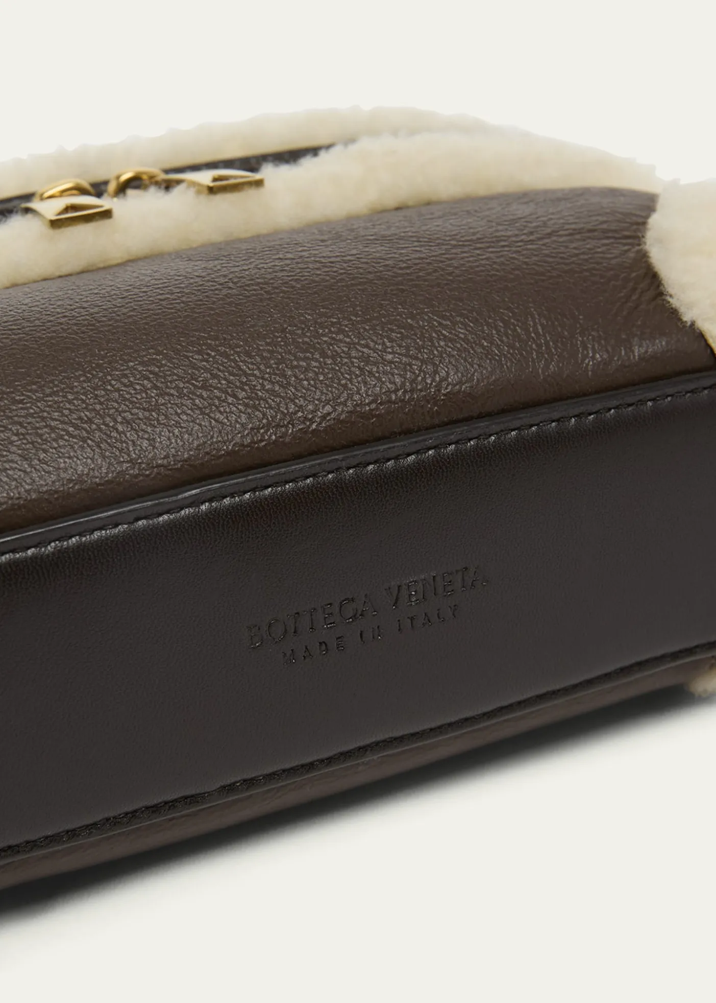 Bottega VenetaBang Bang Shearling Vanity Top-Handle Bag