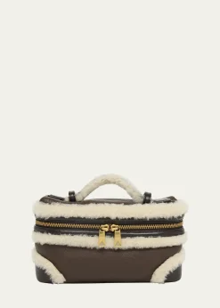 Bottega VenetaBang Bang Shearling Vanity Top-Handle Bag