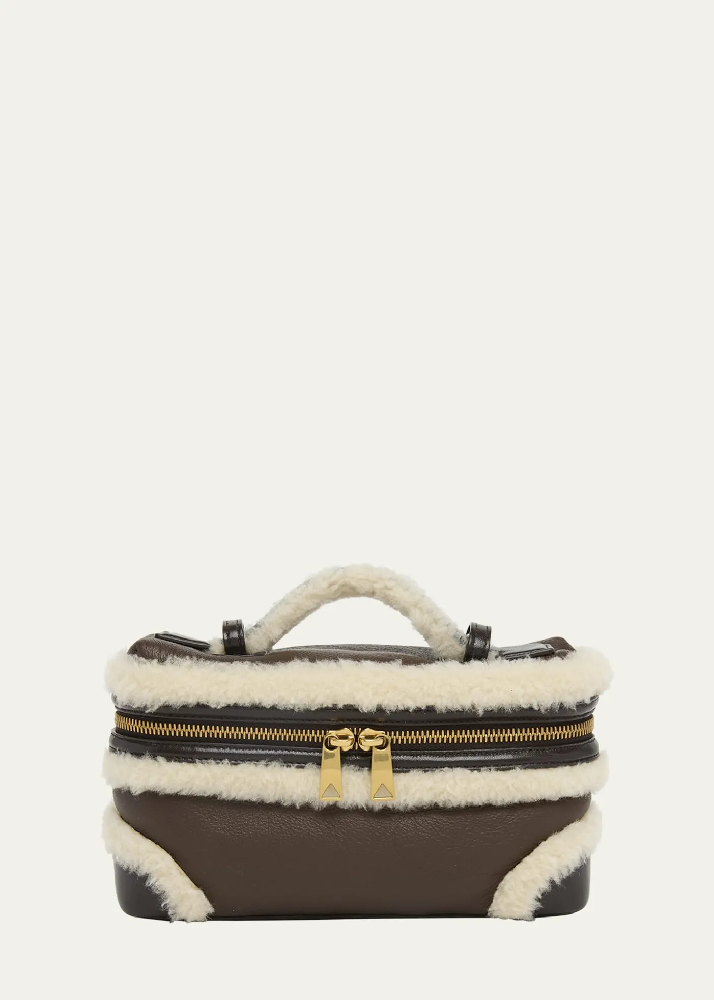 Bottega VenetaBang Bang Shearling Vanity Top-Handle Bag
