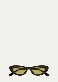 Bottega VenetaBold Ribbon 51mm Cat-Eye Sunglasses