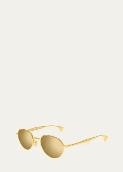 Bottega VenetaBV1396S Round Metal Sunglasses