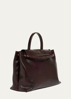 Bottega VenetaCiao Ciao Medium Distressed Leather Top-Handle Bag
