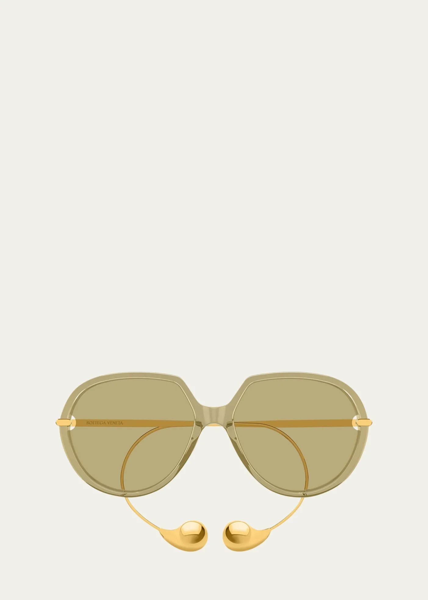 Bottega VenetaDrop 60mm Recycled Acetate Round Sunglasses