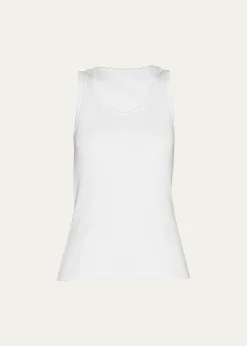 Bottega VenetaDry Stretch Cotton Ribbed Tank Top