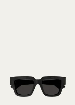 Bottega VenetaEngraved Logo Acetate Cat Eye Sunglasses