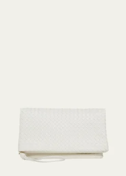 Bottega VenetaFolded Nappa Leather Clutch Bag