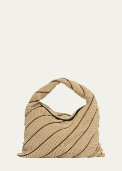 Bottega VenetaHop Large Striped Shoulder Bag