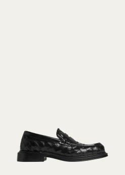 Bottega VenetaJames Intrecciato Leather Loafers