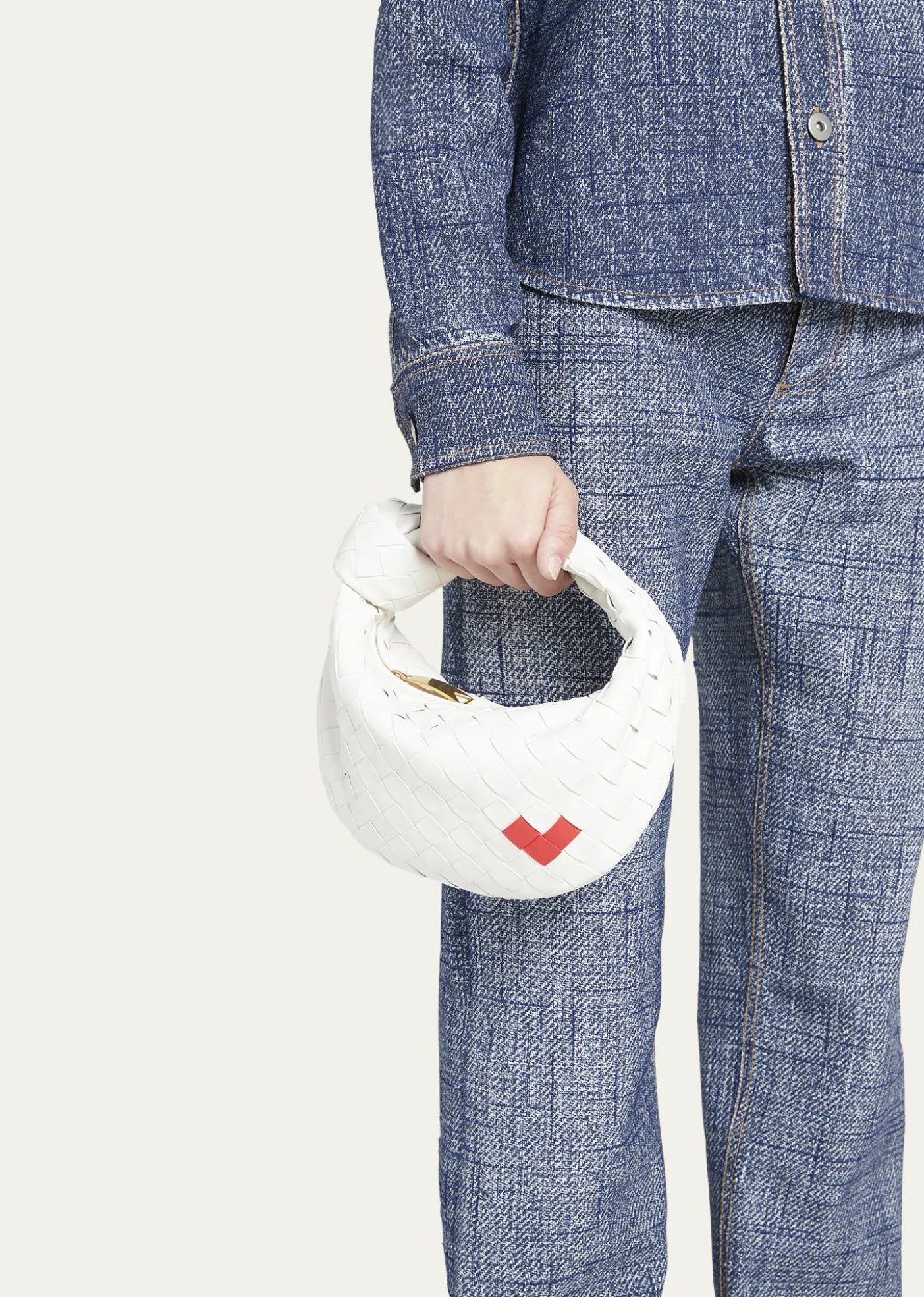 Bottega VenetaJodie Mini Heart Intrecciato Top-Handle Bag