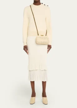 Bottega VenetaKnot Chain Rattan Crossbody Bag