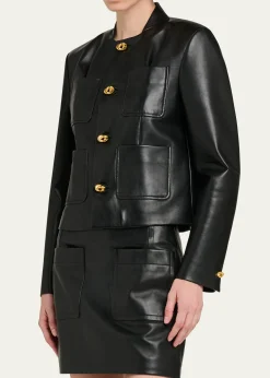 Bottega VenetaLeather Single-Breasted Jacket