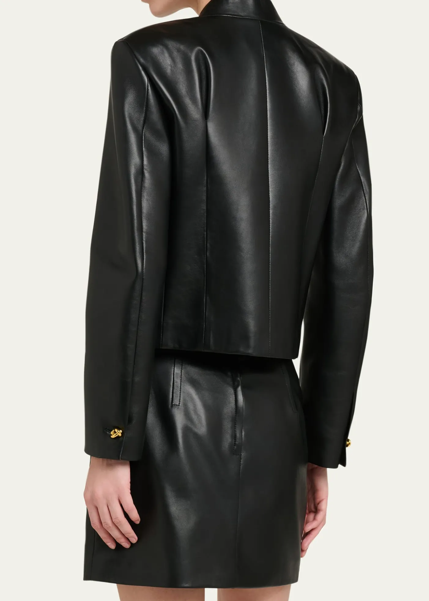Bottega VenetaLeather Single-Breasted Jacket